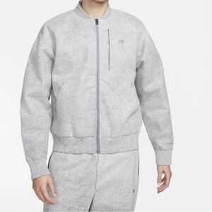 Nike Men's Zip-Up Gray Therma-Fit Tech Pack Bomber Sweater Size S